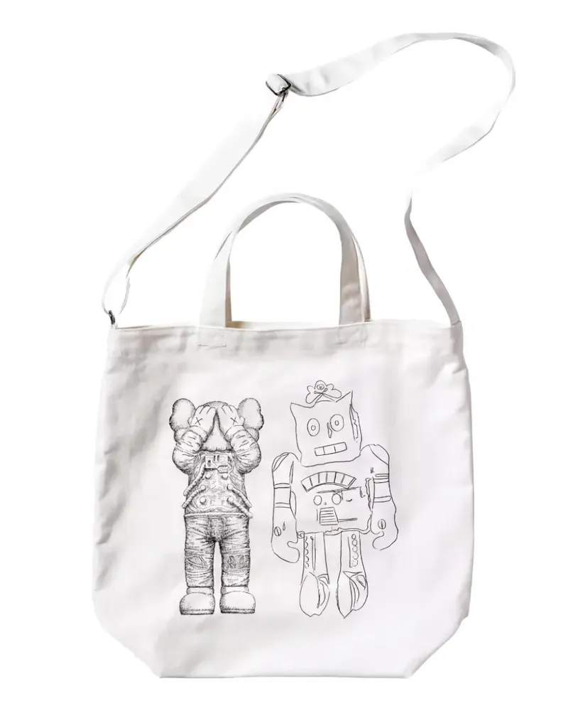 KAWS x Uniqlo Warhol tote bag - Weiß Weiß