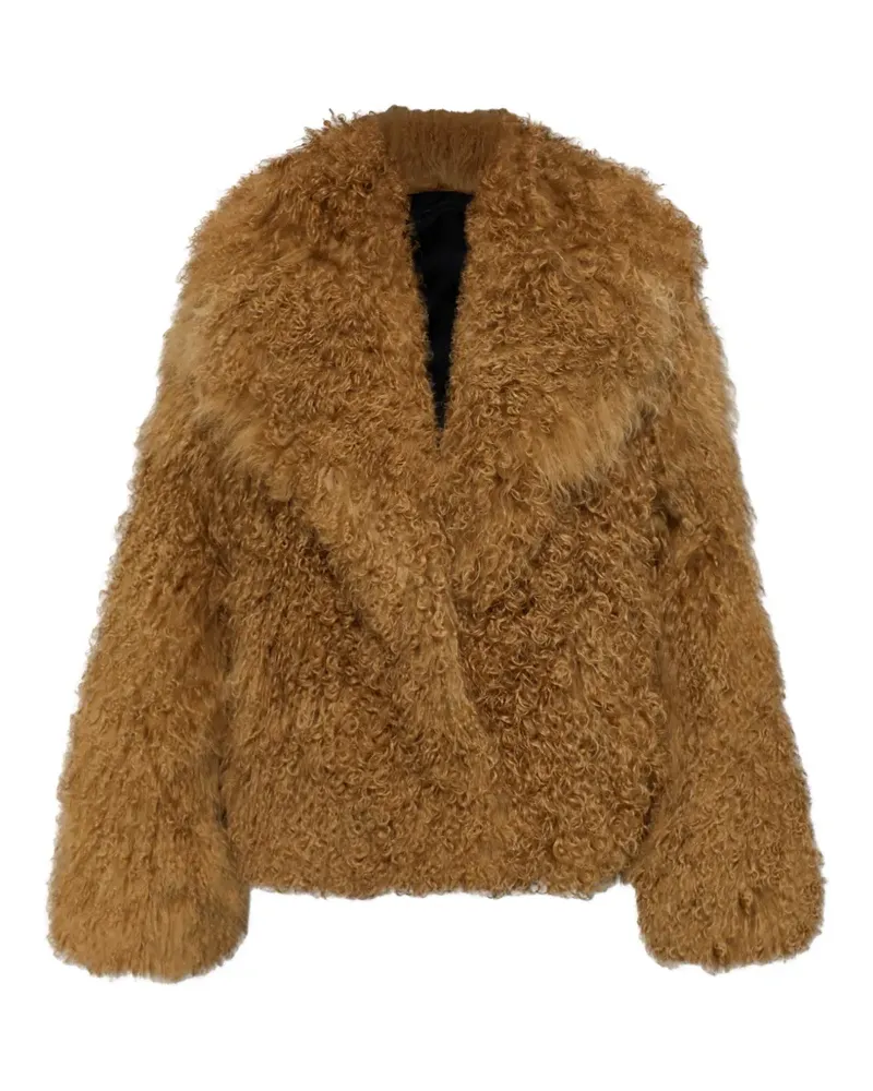 STAND West Mantel aus Shearling - Braun Braun