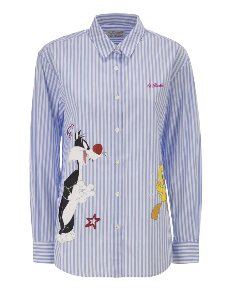 MC2 Saint Barth Brigitte Looney Tunes striped shirt - Blau Blau