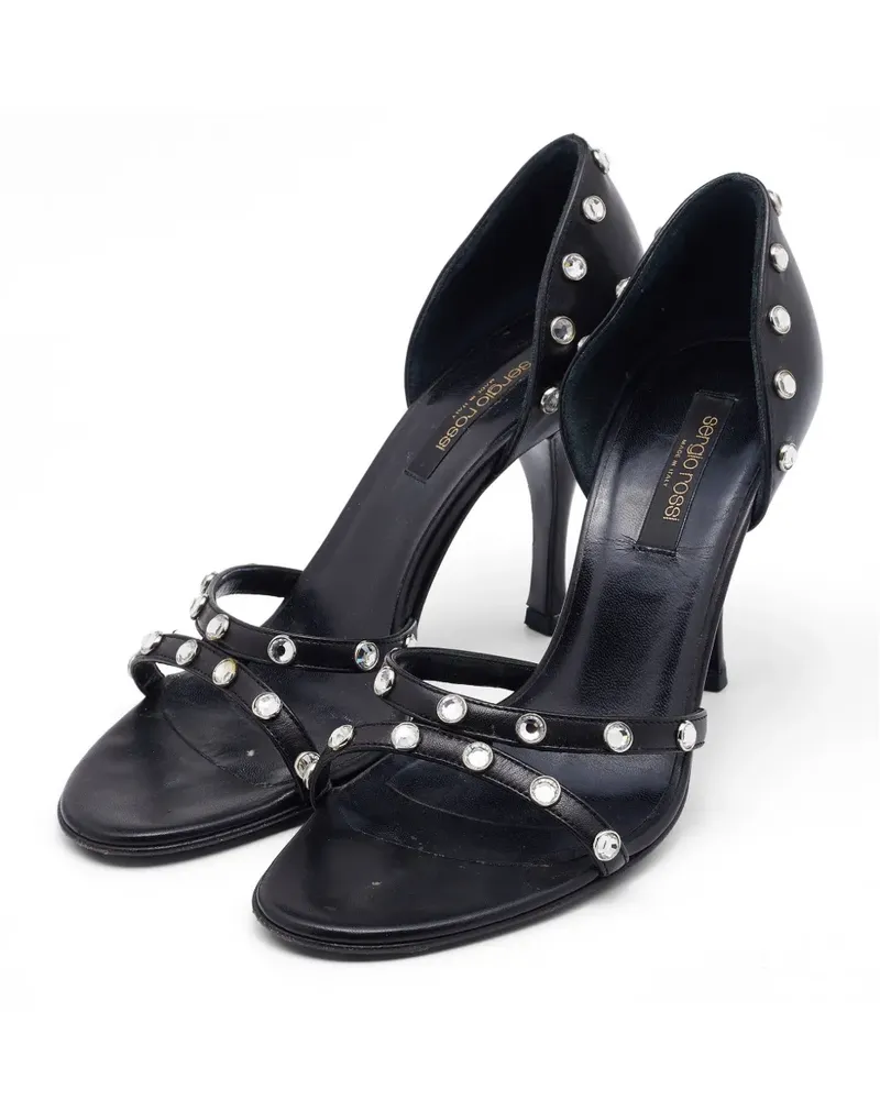 Sergio Rossi crystal-embellished strappy sandals - Schwarz Schwarz
