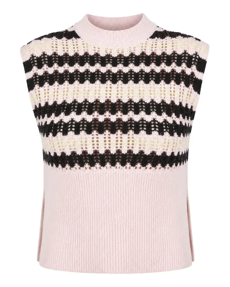 PLAN C striped vest - Rosa Rosa