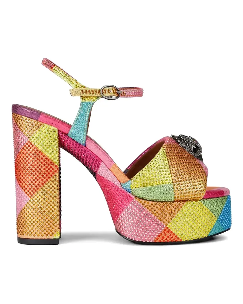 Kurt Geiger Kensington Plateau-Sandalen mit Kristallen - Rosa Rosa