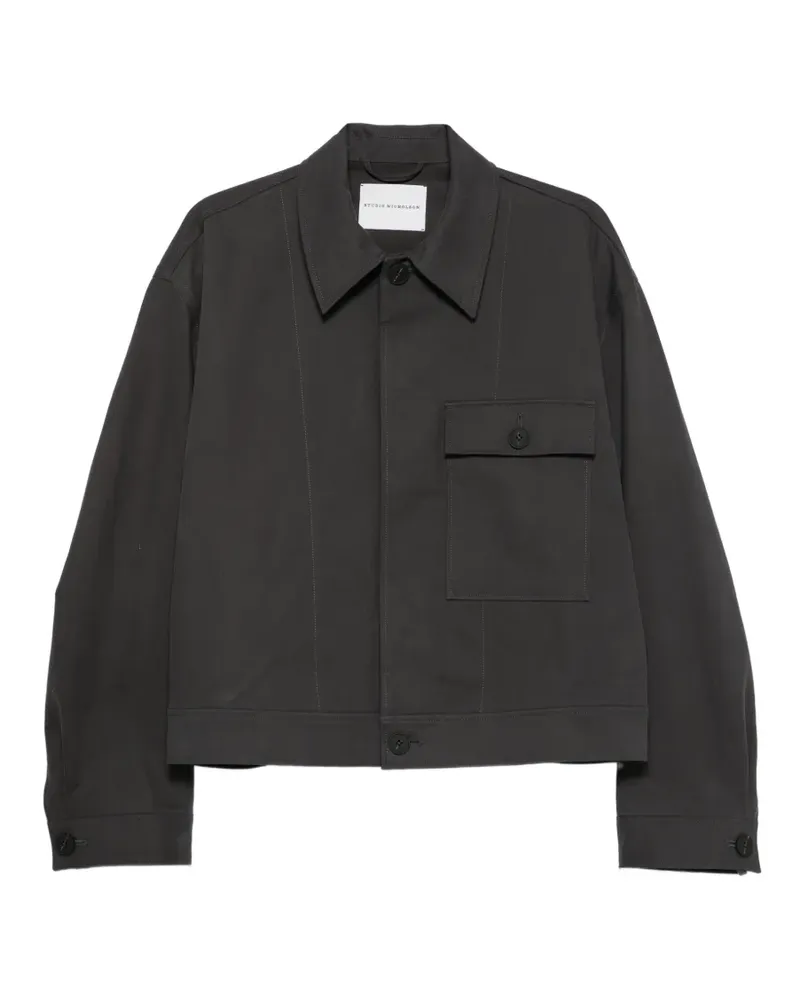 Studio Nicholson Drey Hemdjacke mit Brusttasche - Grau Grau