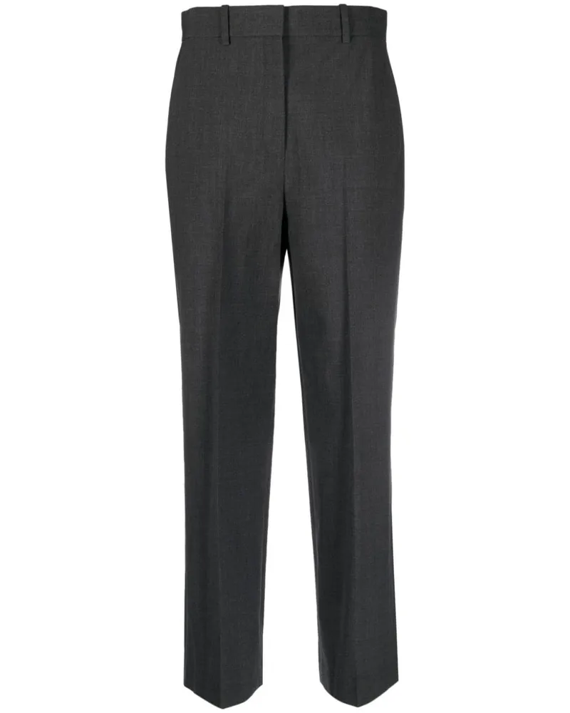 Theory Straight-Leg-Hose mit hohem Bund Grau