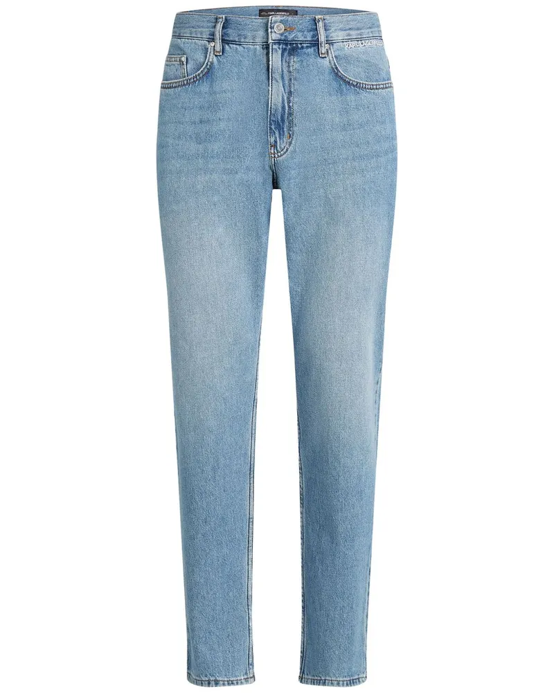 Karl Lagerfeld Essential Jeans mit Logo-Patch - Blau Blau