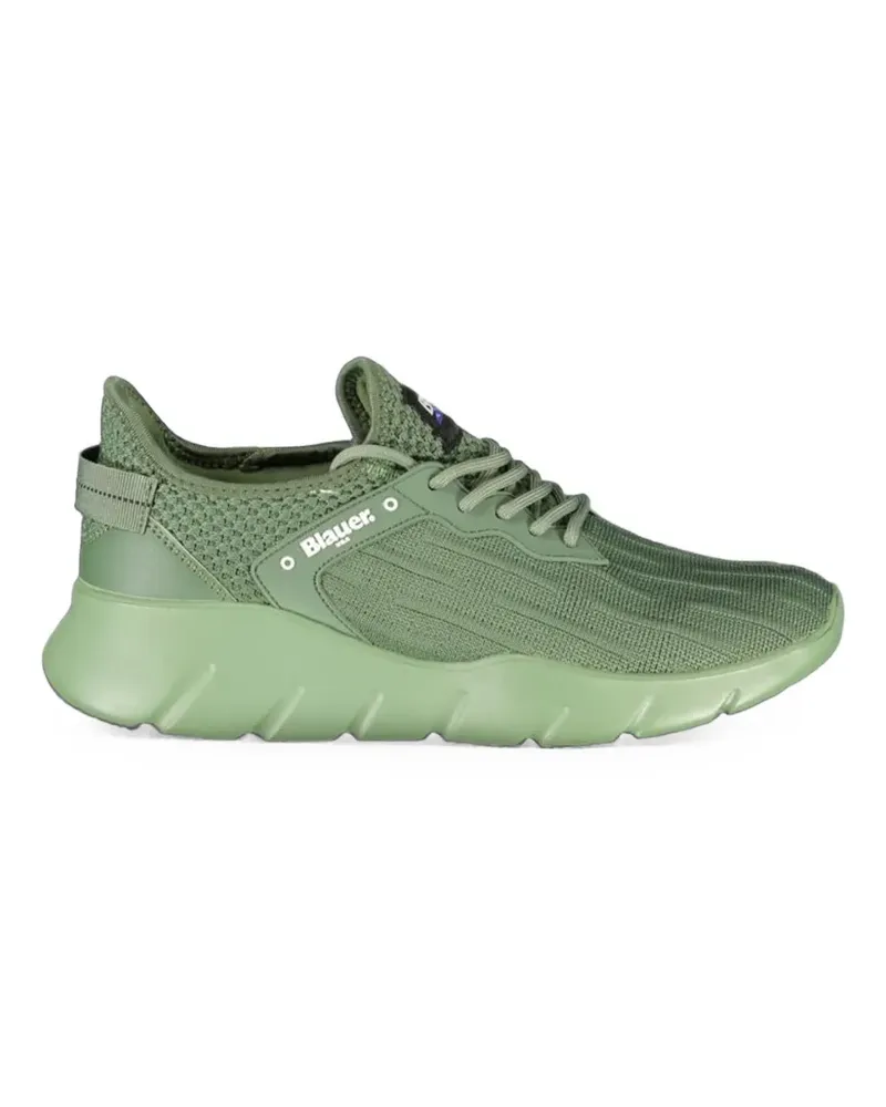 Blauer Sneakers in Strickoptik - Grün Grün