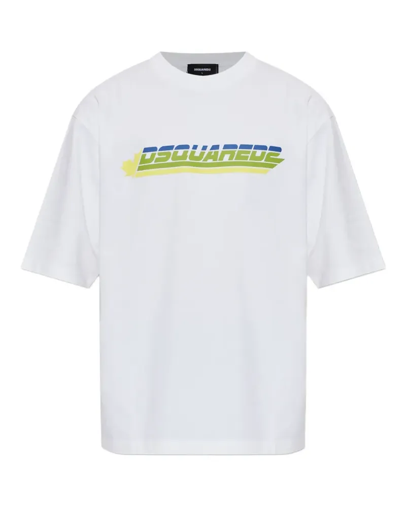 Dsquared2 T-Shirt mit Logo-Print - Weiß Weiß
