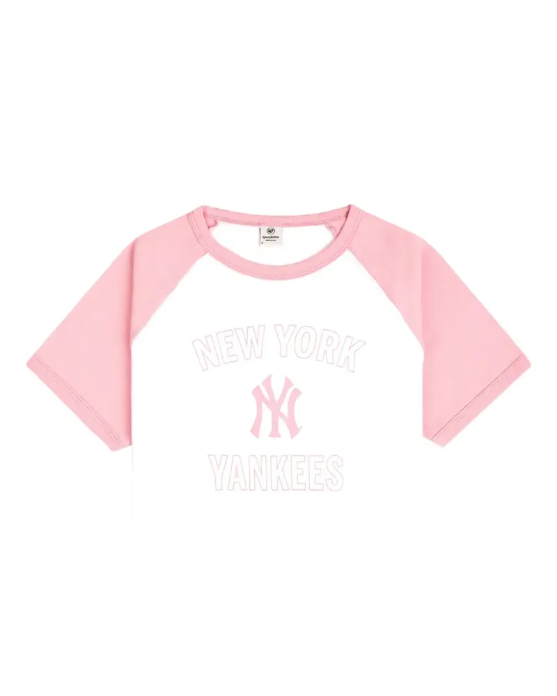 SPORTY & RICH Yankees T-Shirt mit Raglanärmeln - Weiß Weiß