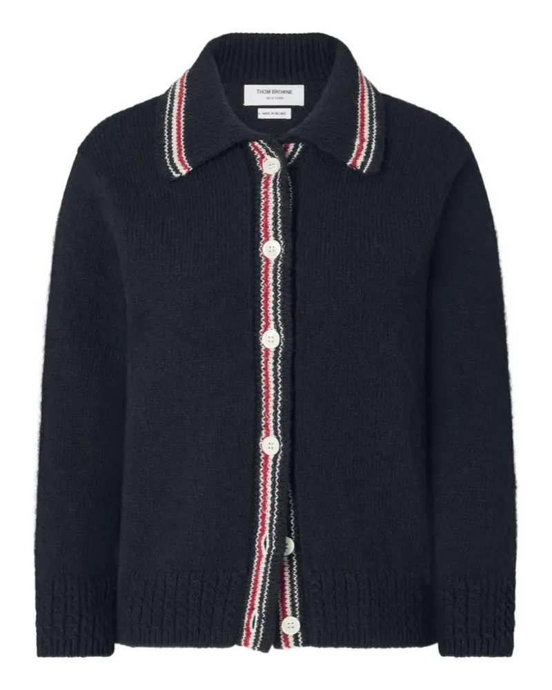 Thom Browne Hector Cardigan aus Pointelle-Strick - Blau Blau