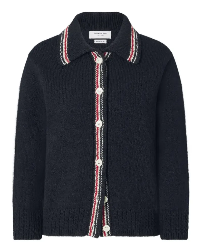 Thom Browne Hector Cardigan aus Pointelle-Strick - Blau Blau