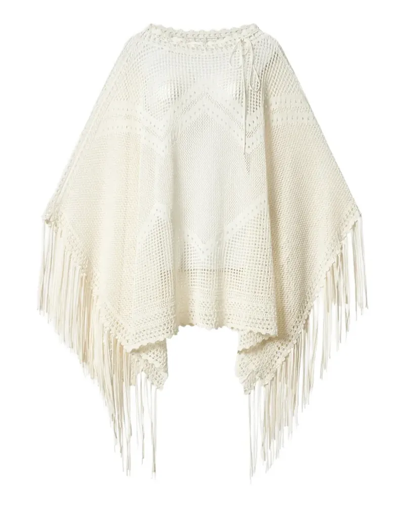 Isabel Marant Gehäkeltes Metila Cape mit Fransen - Nude Nude