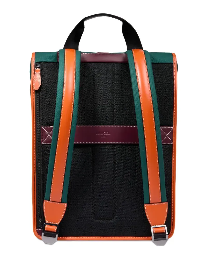 Lancel Rolltop Rucksack mit Lederbesatz - Grün Grün