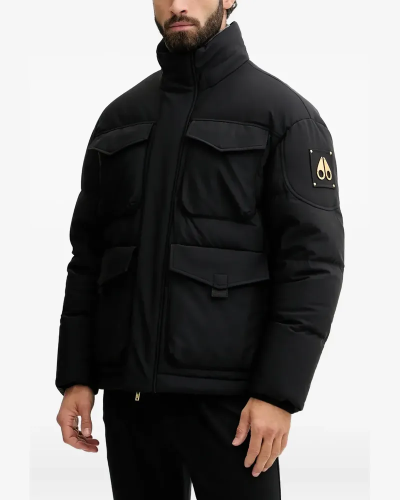 Moose Knuckles hooded pocket jacket - Schwarz Schwarz
