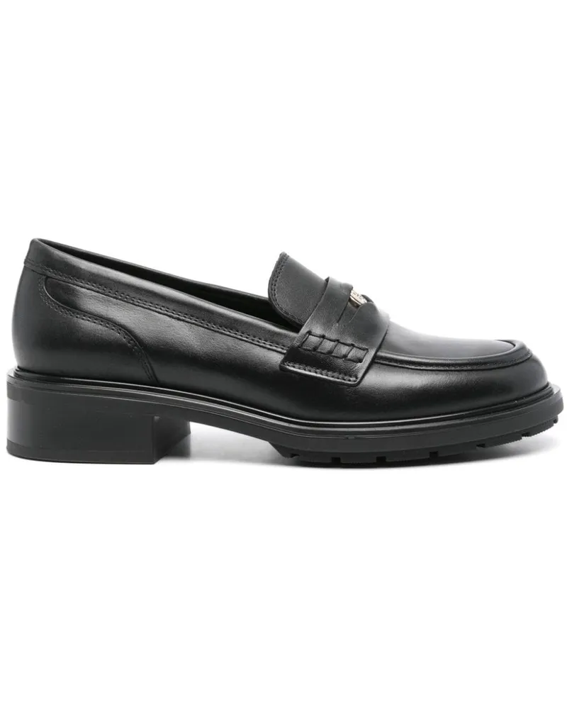 Tommy Hilfiger Penny-Loafer aus Leder Schwarz