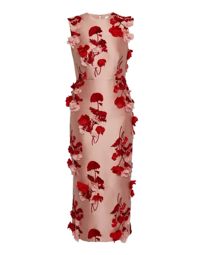 Erdem Ärmelloses Midikleid mit Blumenapplikation - Rosa Rosa