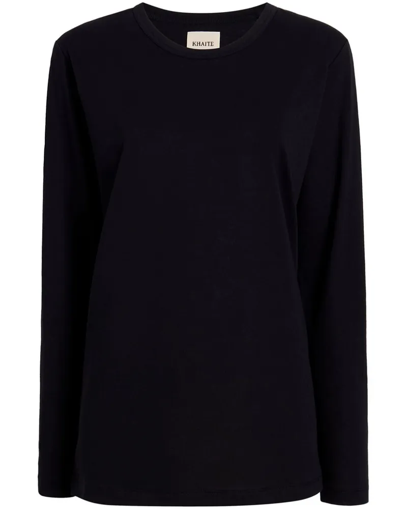 KHAITE Klassisches Langarmshirt - Schwarz Schwarz