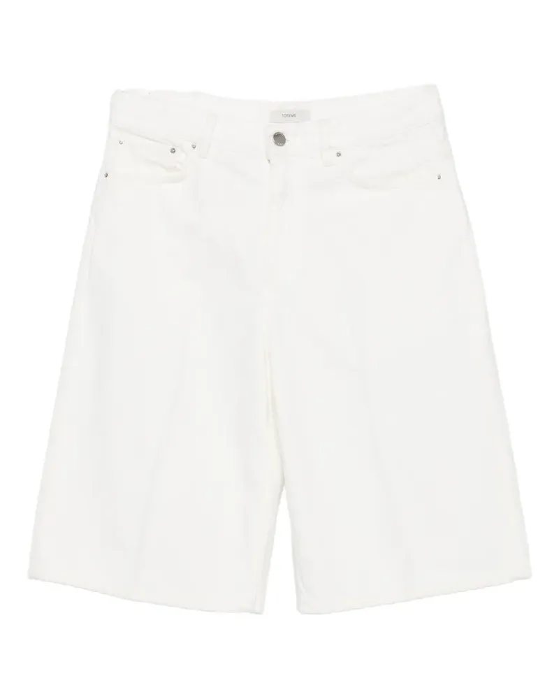 Totême Board knee-length denim shorts - Weiß Weiß