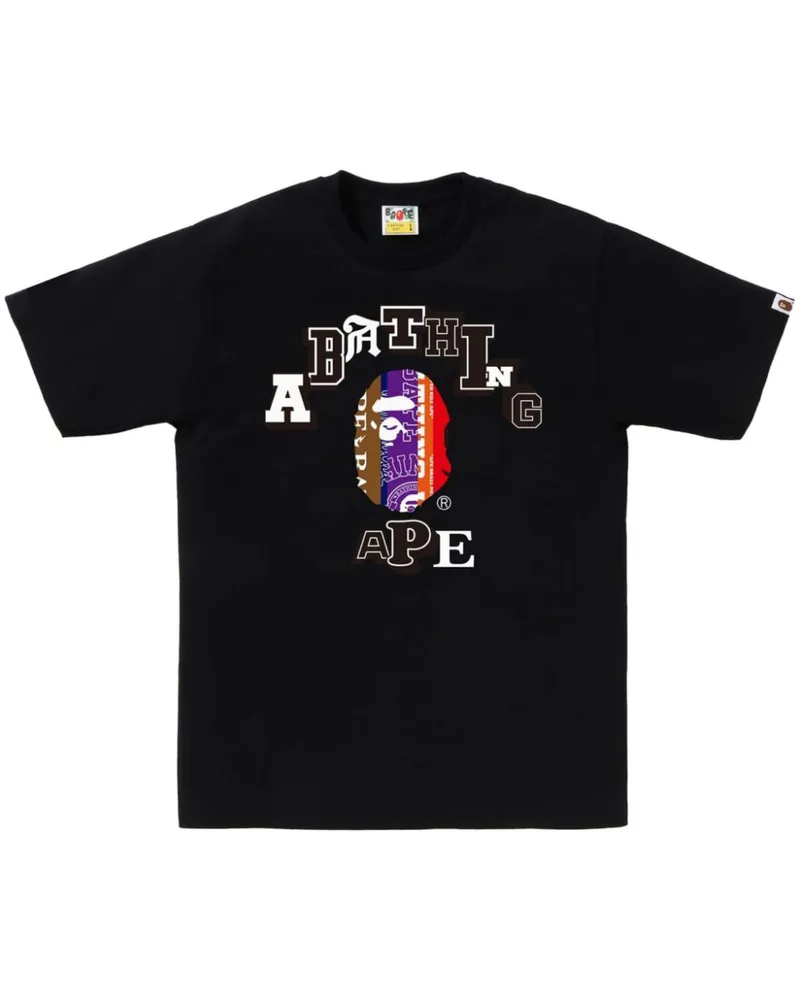BAPE T-Shirt mit Logo-Print - Schwarz Schwarz