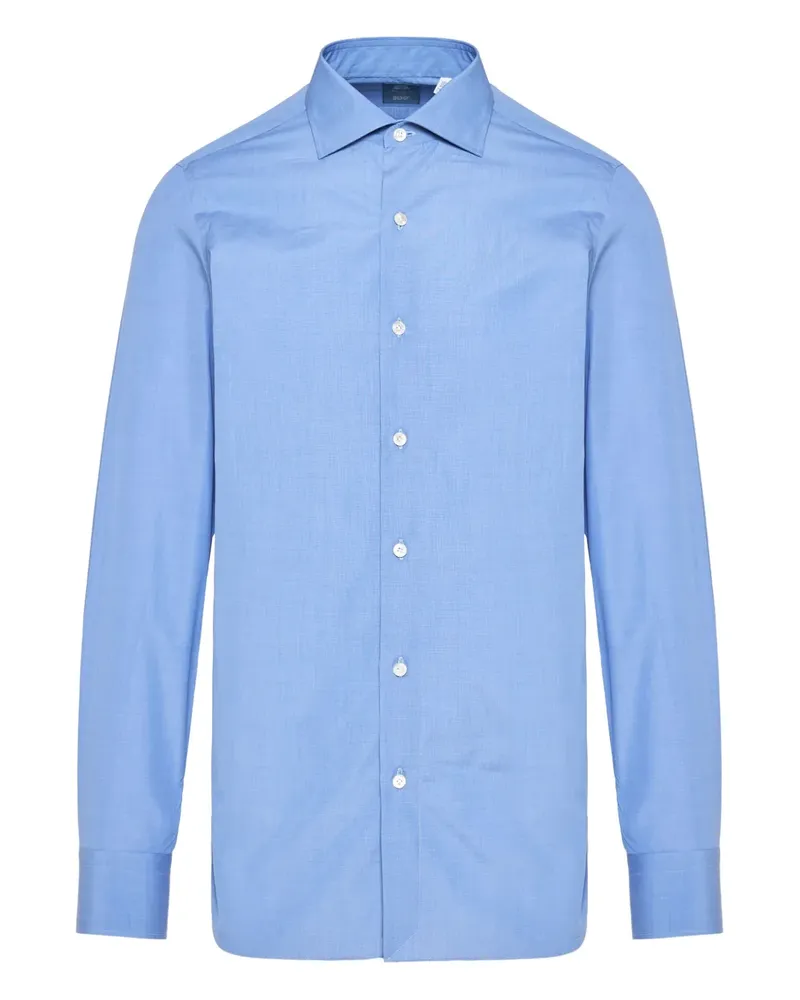 Finamore 1925 Klassisches Hemd - Blau Blau