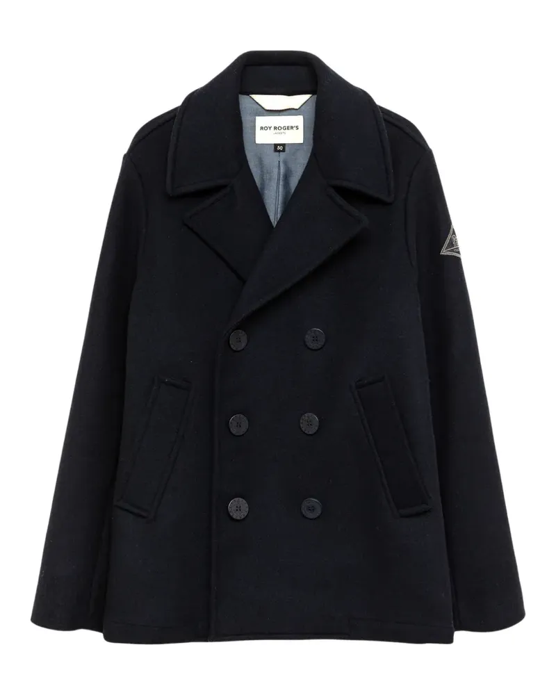 Roy Roger's Melton double-breasted pea coat - Blau Blau