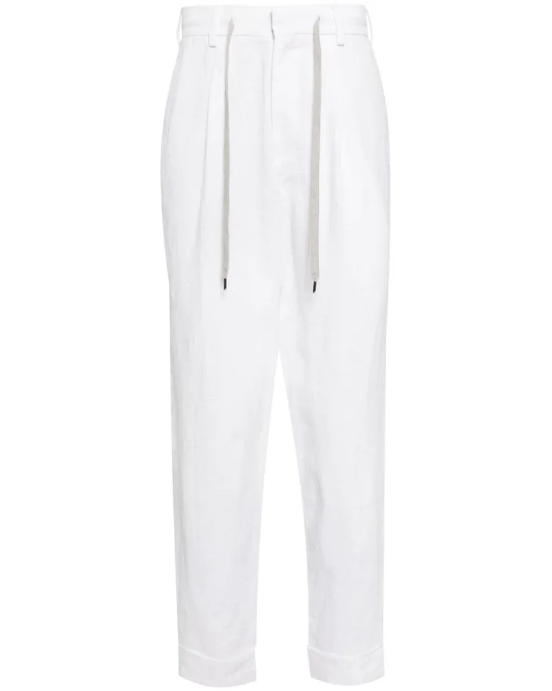 N.Peal Leinenhose mit Kordelzug - Weiß Weiß