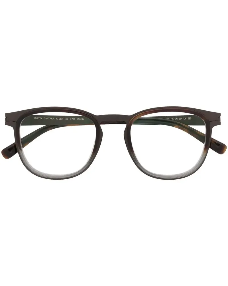 Mykita Cantara Brille mit eckigem Gestell - Braun Braun