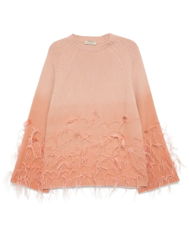 Elie Saab Pullover mit Federn - Rosa Rosa