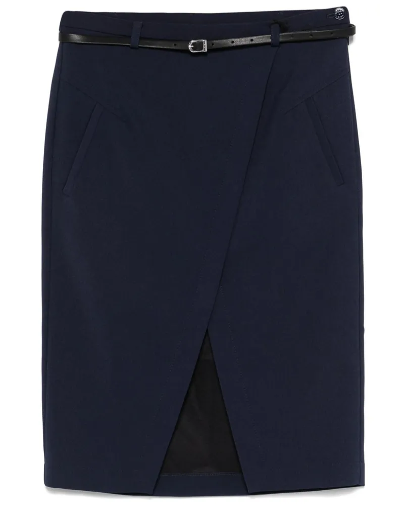 Patrizia Pepe Minirock mit Gürtel - Blau Blau