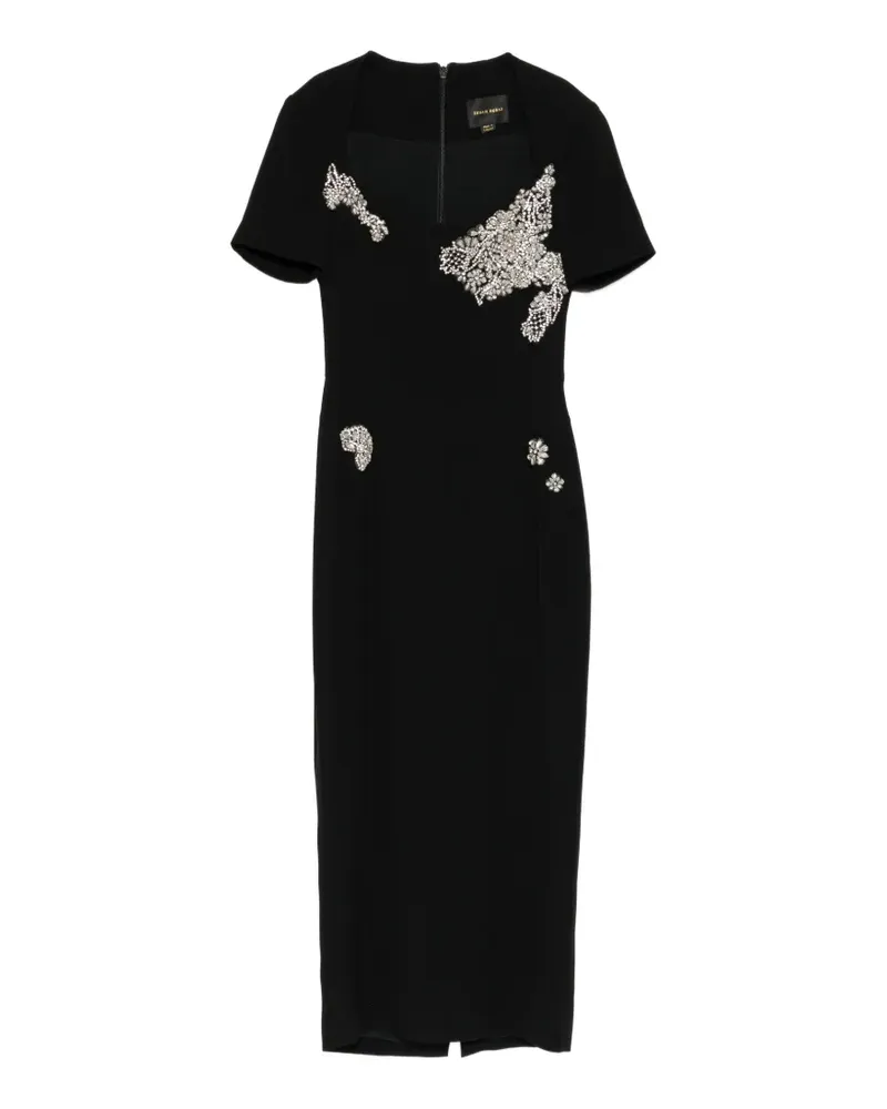 Zuhair Murad Kristallverziertes Kleid mit Stehkragen - Schwarz Schwarz