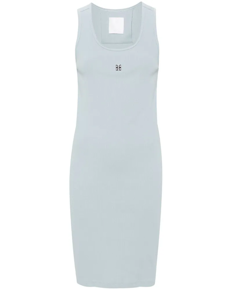 Givenchy Geripptes Trägerkleid mit 4G-Schild - Blau Blau