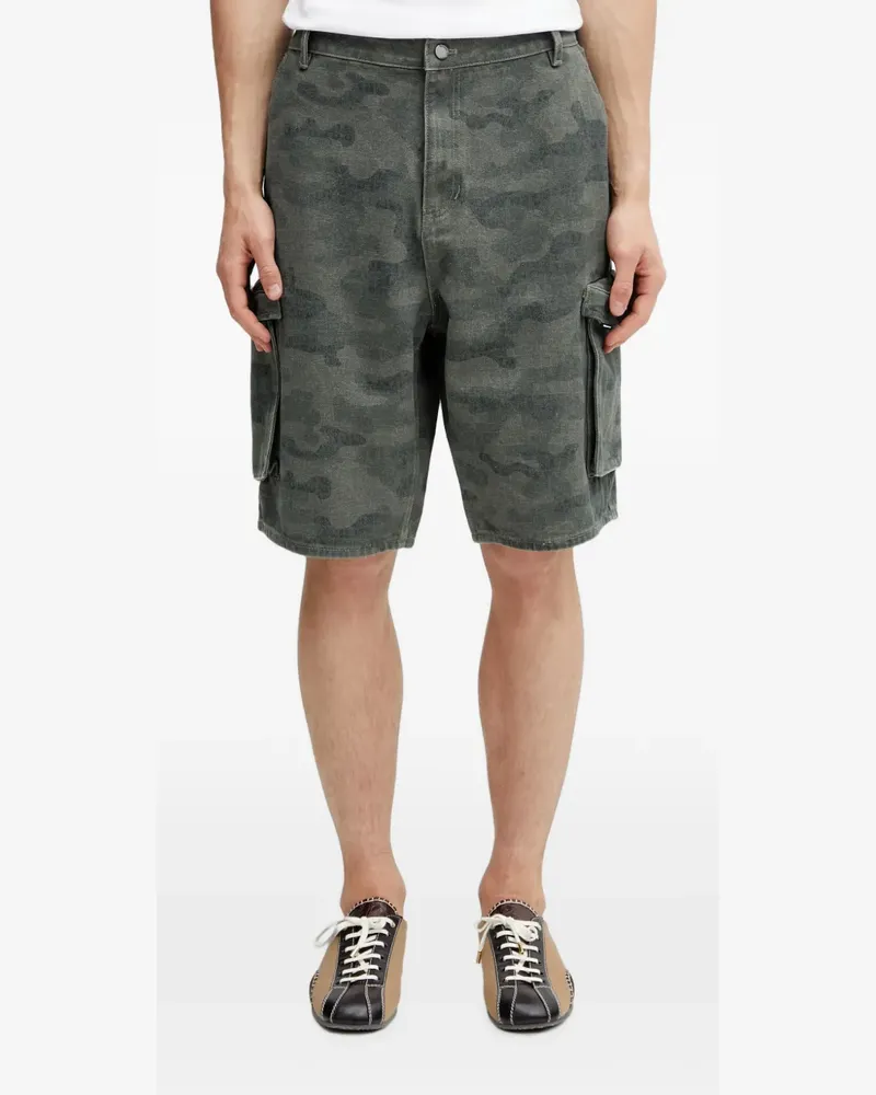 Daily Paper Cargo-Shorts mit Camouflage-Print - Grün Grün