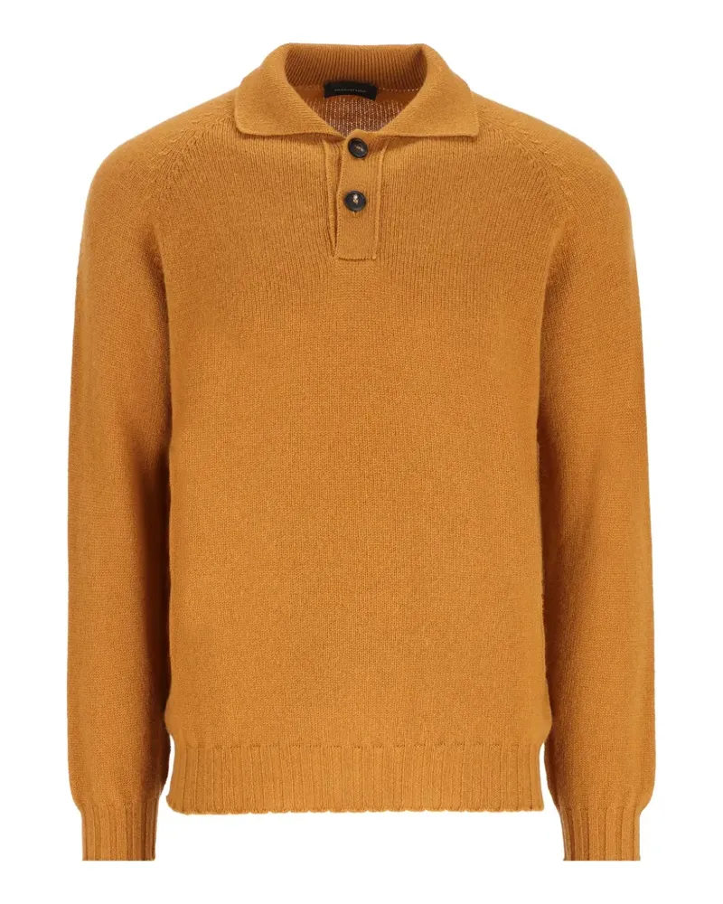 Tagliatore Pullover mit Knopfleiste - Orange Orange