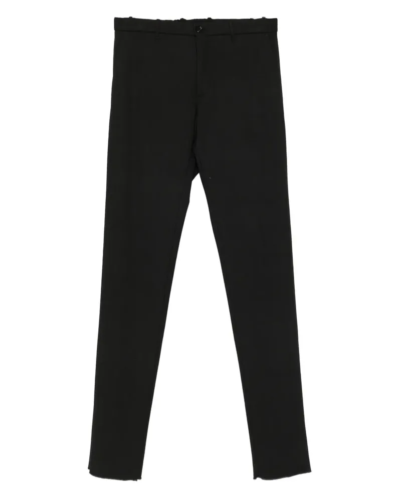 Incotex Hose mit ausgefranstem Saum - Schwarz Schwarz