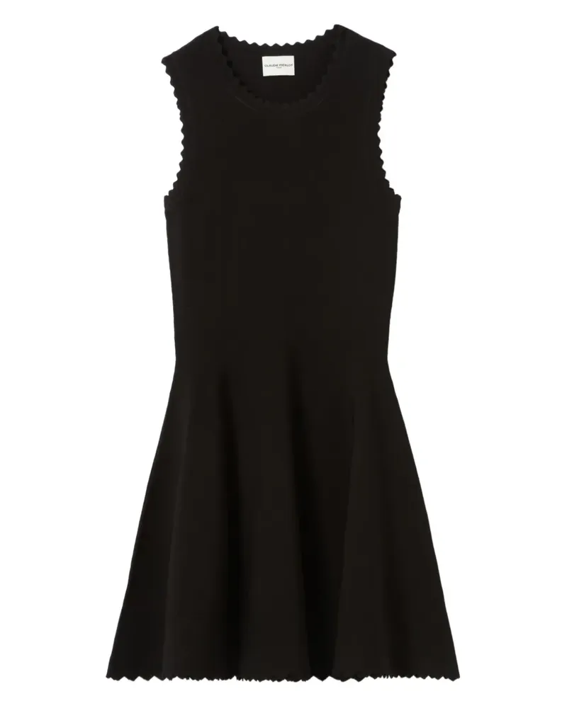 Claudie Pierlot Minikleid mit Wellensaum - Schwarz Schwarz