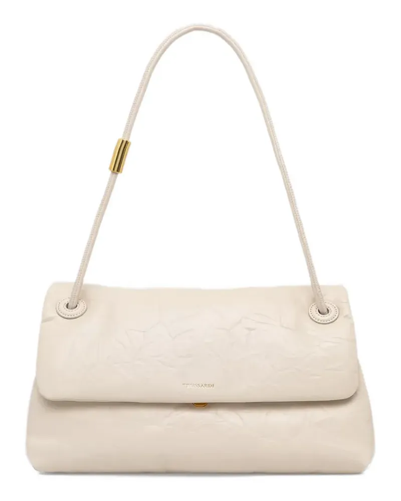 Trussardi medium Orbita crinkled-finish shoulder bag - Weiß Weiß