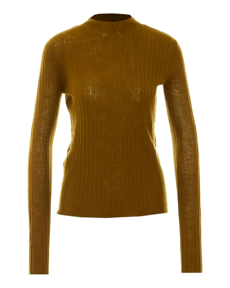Pinko ribbed-knit long-sleeve sweater - Gelb Gelb