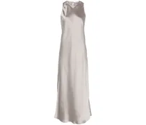 Maxikleid aus Satin - Nude