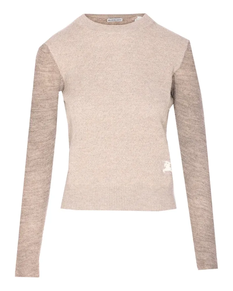 Burberry embroidered logo sweater - Nude Nude