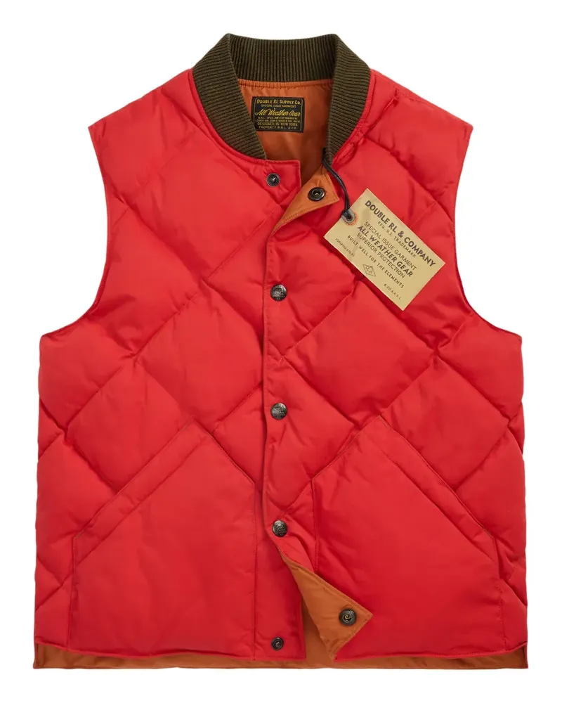 Ralph Lauren Weste mit Rautensteppung - Orange Orange