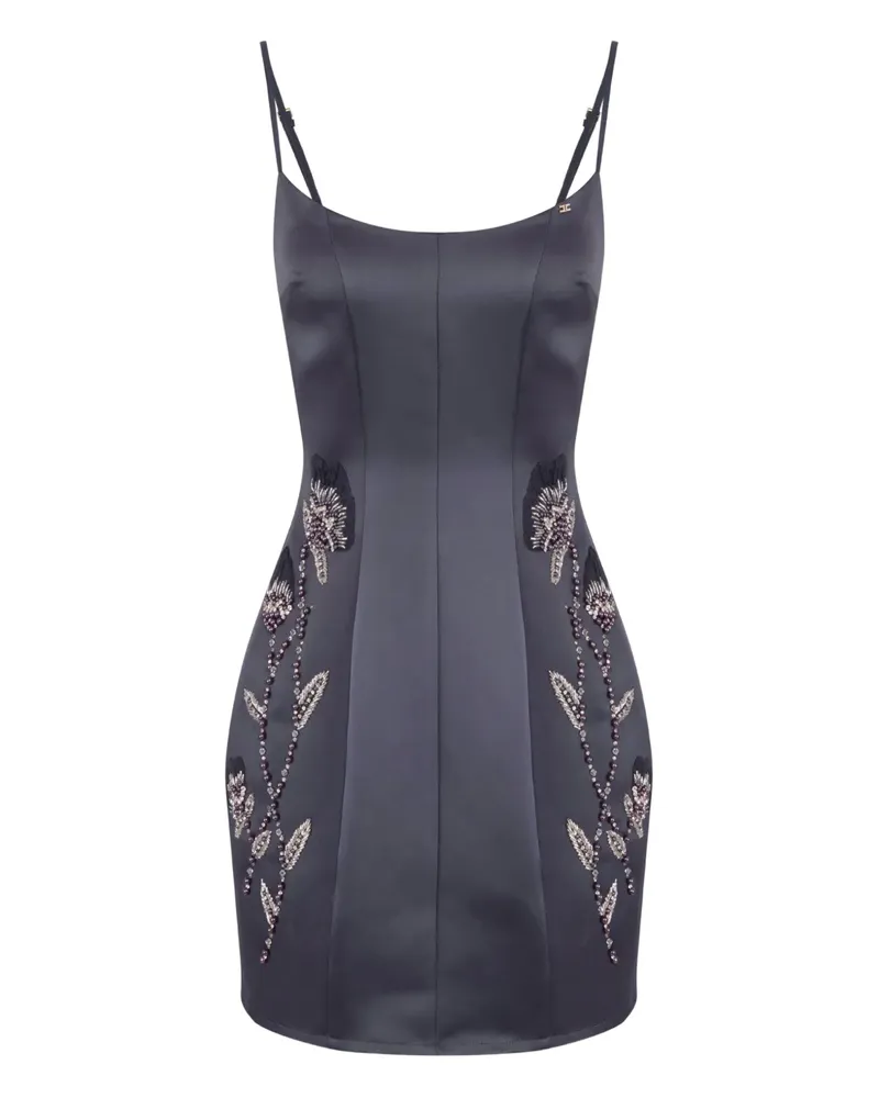 Elisabetta Franchi Minikleid mit Corsage - Grau Grau