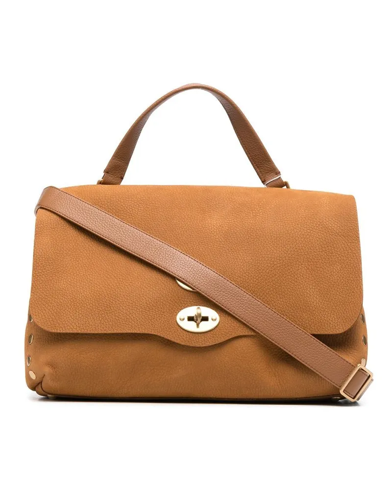Zanellato Handtasche mit Drehverschluss - Braun Braun