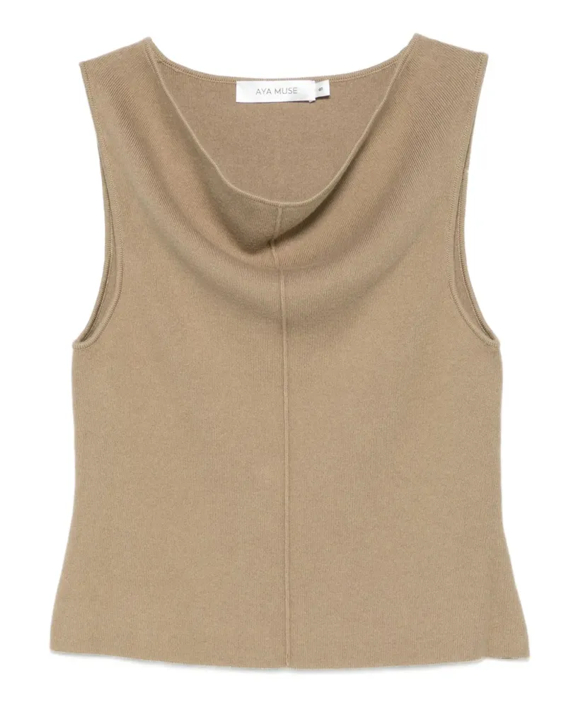 Aya Muse cowl-neck tank top - Nude Nude