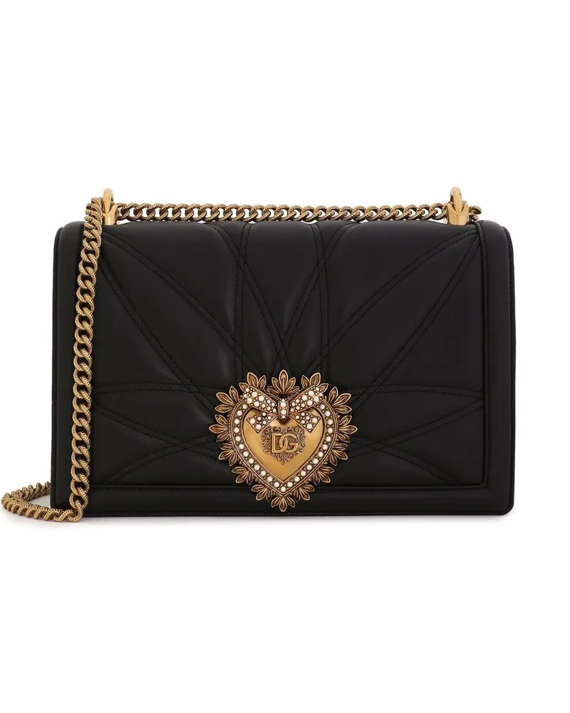 Dolce & Gabbana Große 'Devotion' Schultertasche - Schwarz Schwarz