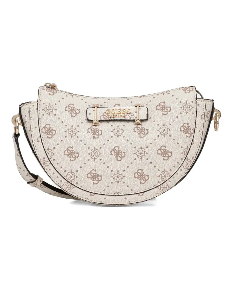 Guess Gemusterte Silia Schultertasche - Nude Nude