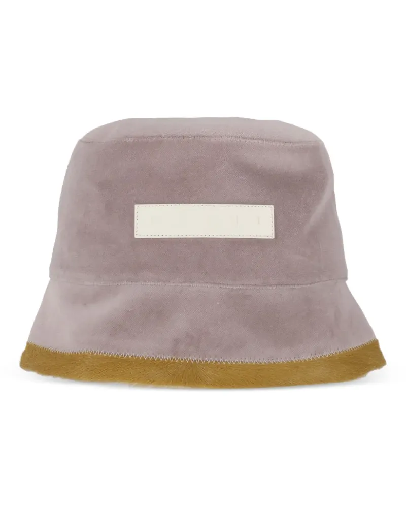 Marni Fischerhut mit Logo-Patch - Rosa Rosa
