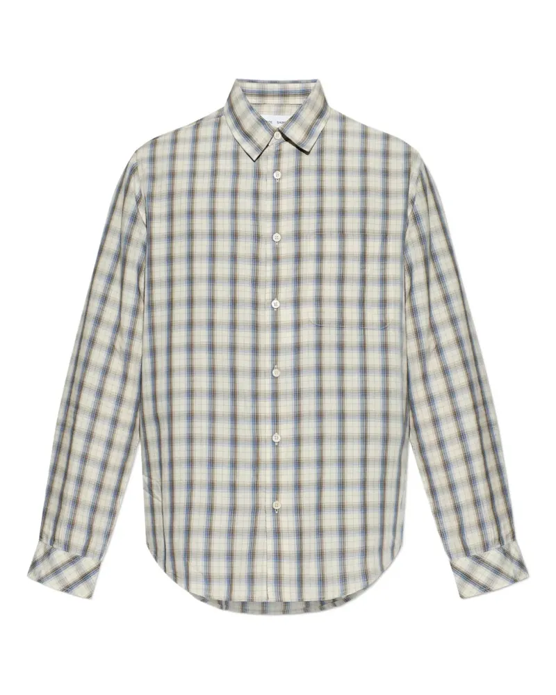 Samsøe & Samsøe checked-pattern shirt - Nude Nude