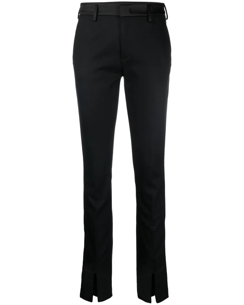 Dondup Schmale Hose mit Schlitzen - Schwarz Schwarz