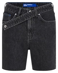 Karl Lagerfeld Jeans-Shorts mit hohem Bund Schwarz