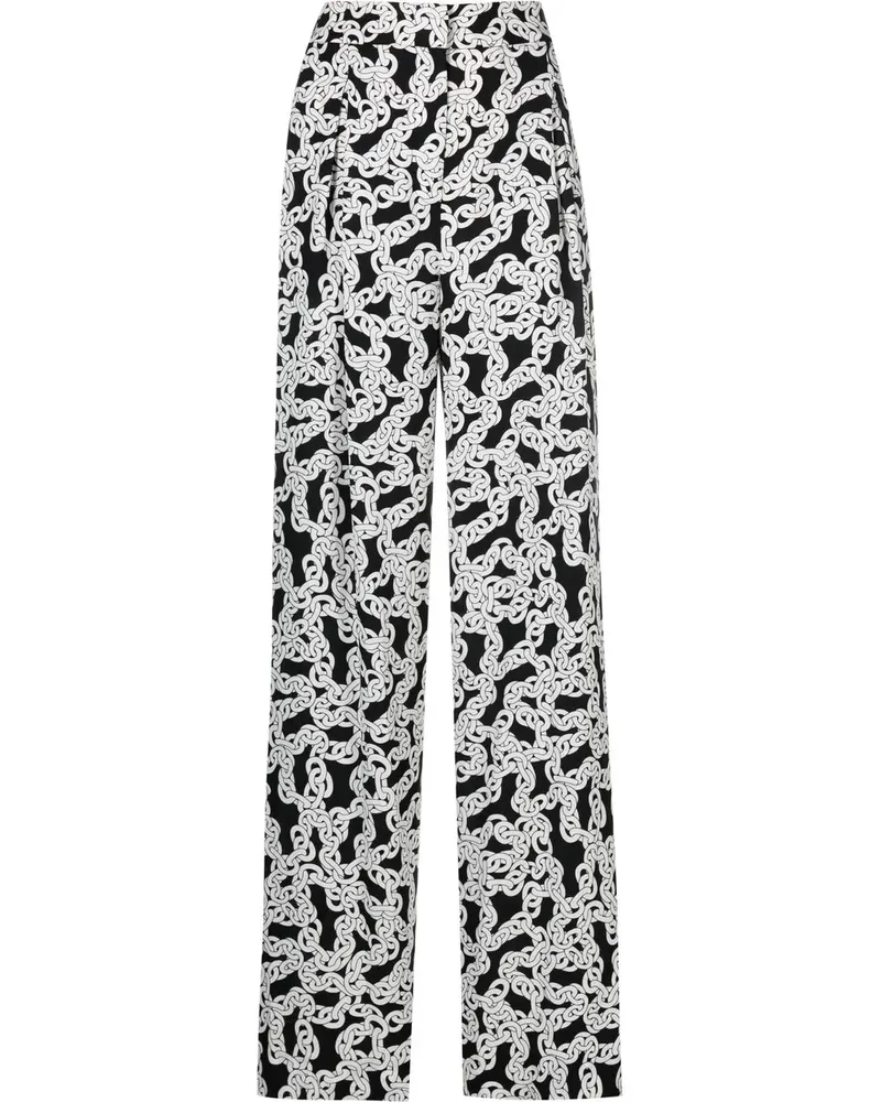 Diane von Furstenberg Glatte Brooklyn Hose - Schwarz Schwarz