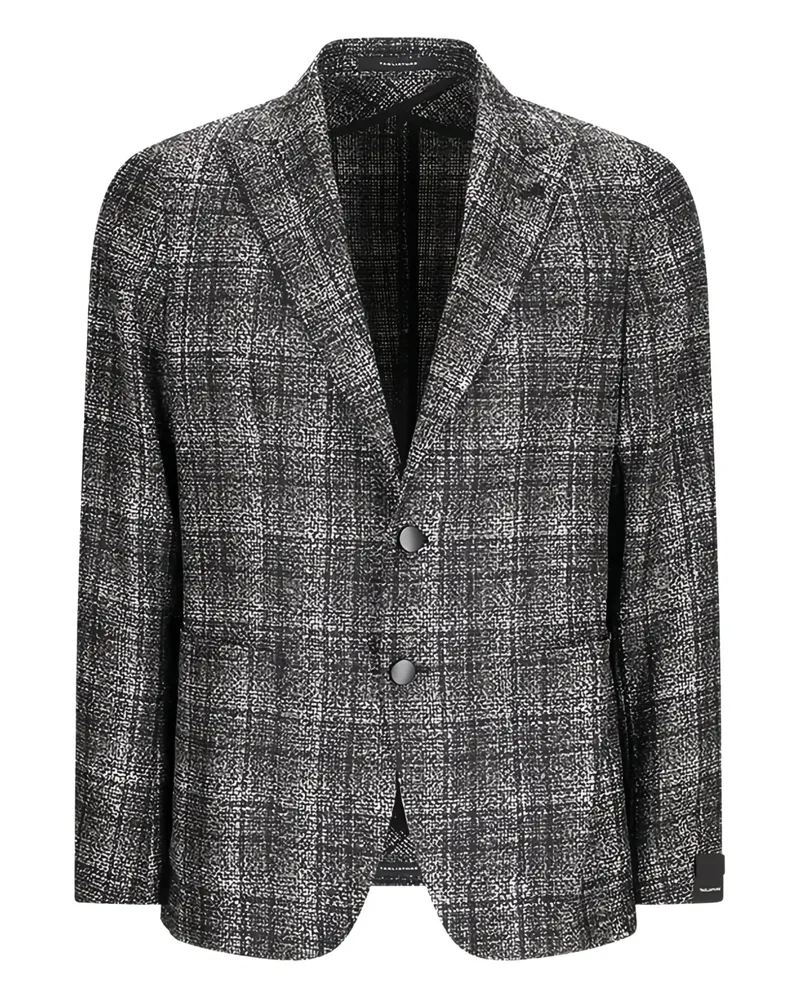 Tagliatore Karierter Blazer mit zwei Knöpfen - Schwarz Schwarz